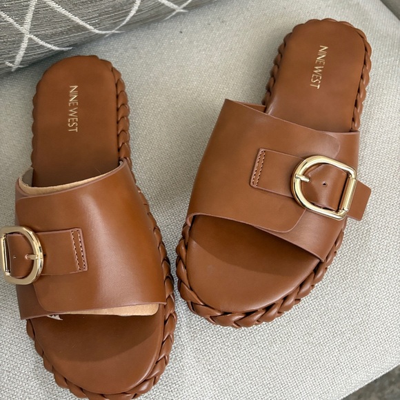 Nine West Cognac Slide Sandals - Picture 6 of 6